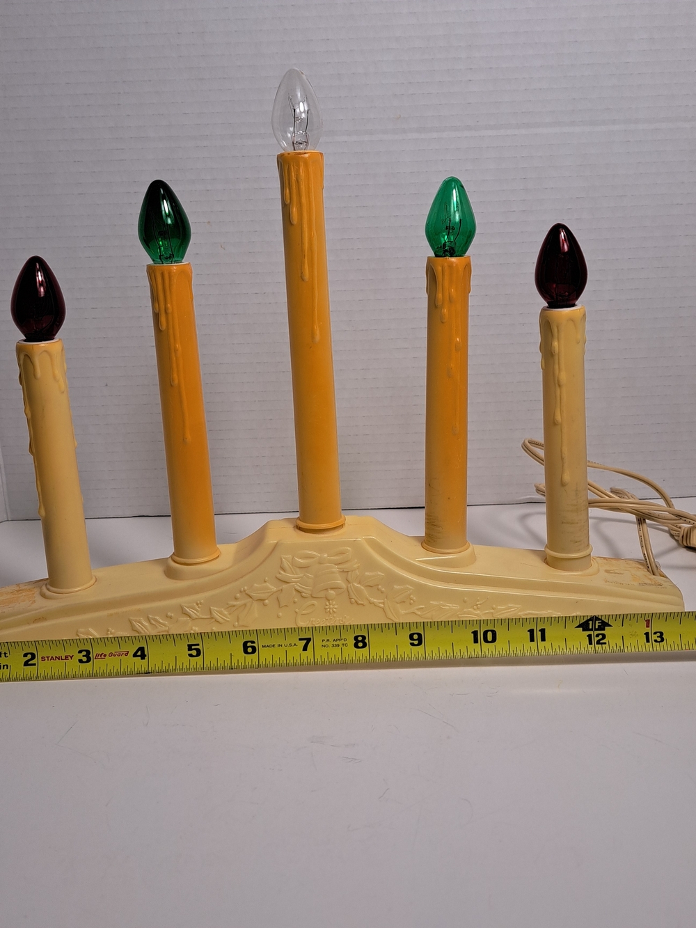 Vintage 5 Light Window Electric Candelabra Candoliers Candle Drip -All Working